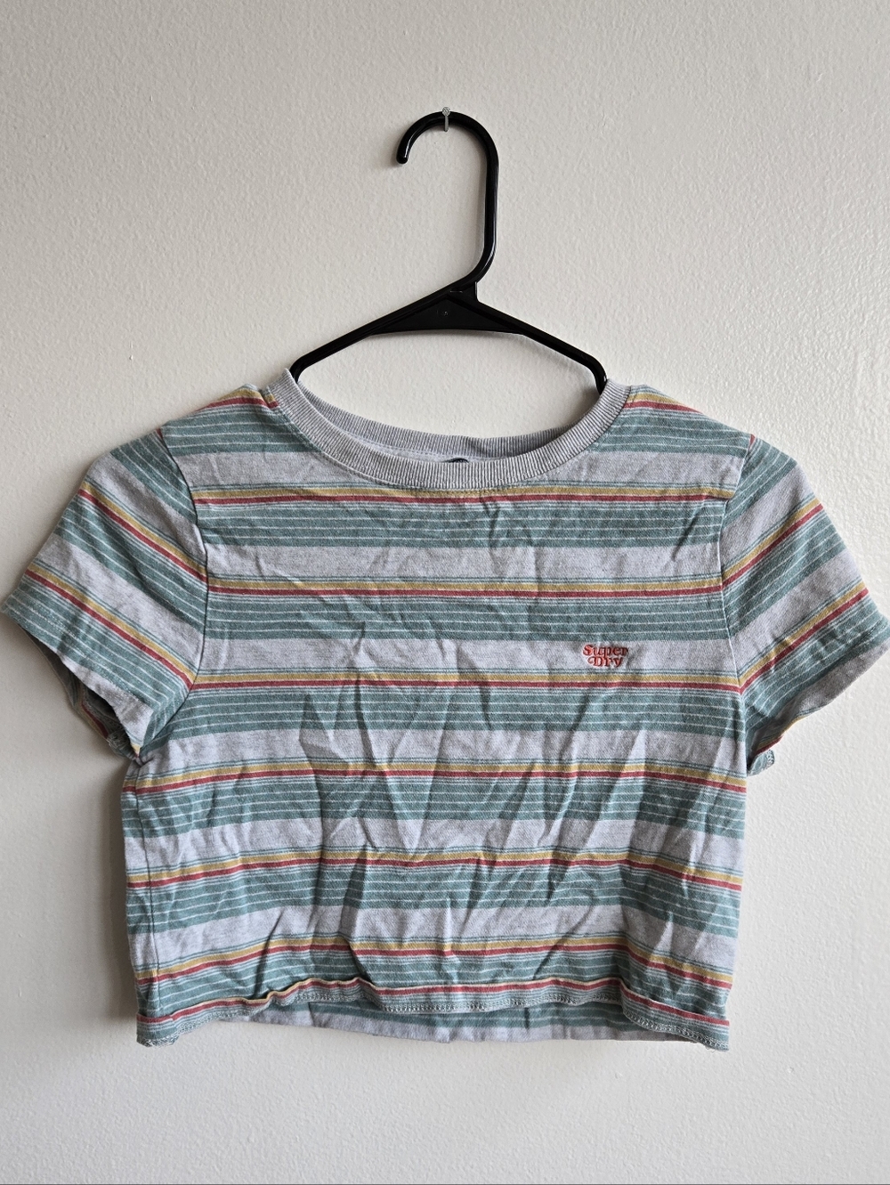 Superdry Striped Cropped Tee